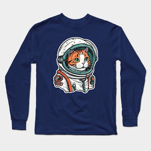 Astronaut cat Long Sleeve T-Shirt by AestheticsArt81